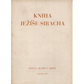 Kniha Ježíše Siracha – Josef Heger (1947)