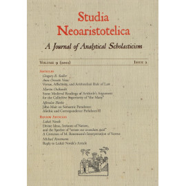Studia Neoaristotelica ročník 12, číslo 3
